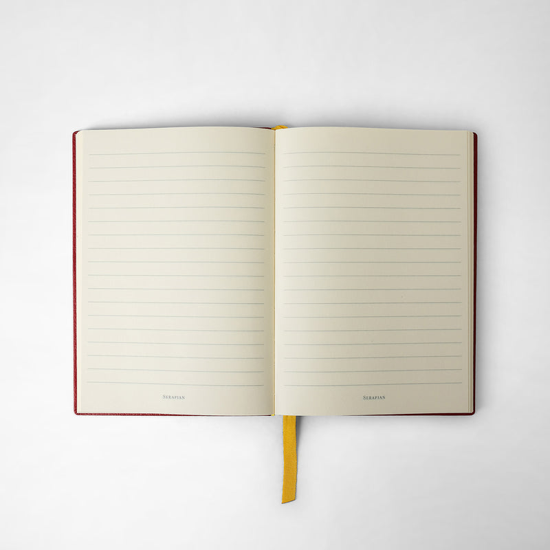 Serapian Notebook in cachemire leather amaranth Nuova