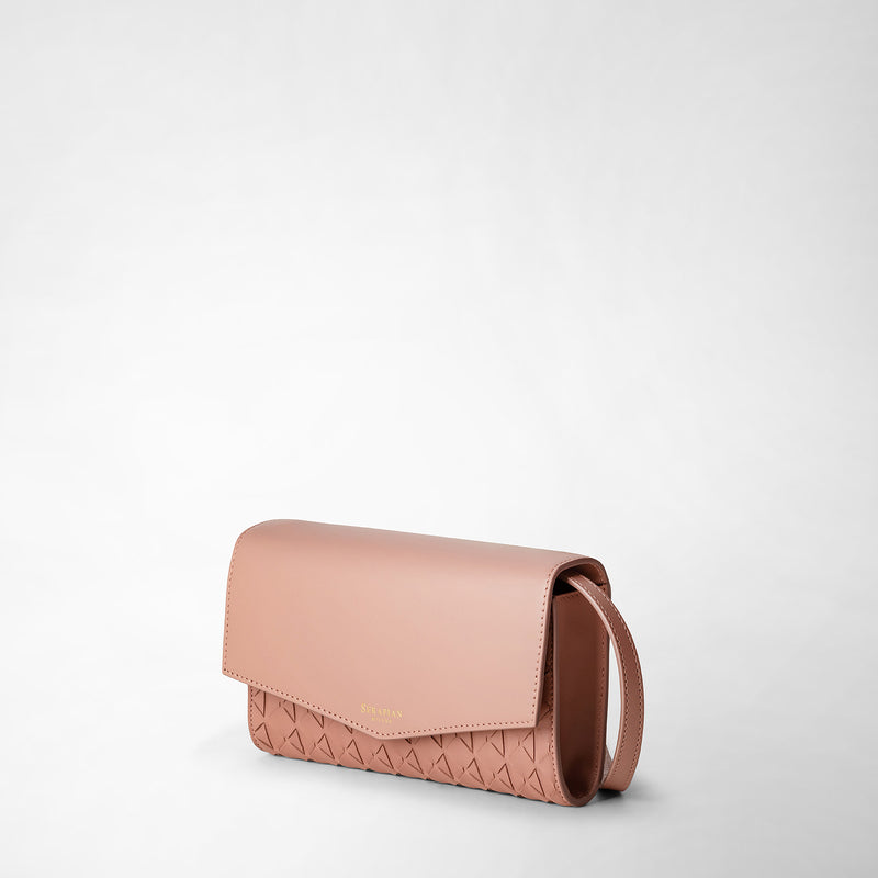 Serapian Clutch con tracolla in mosaico blush 2025