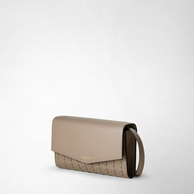 Serapian Clutch con tracolla in mosaico sahara In Linea