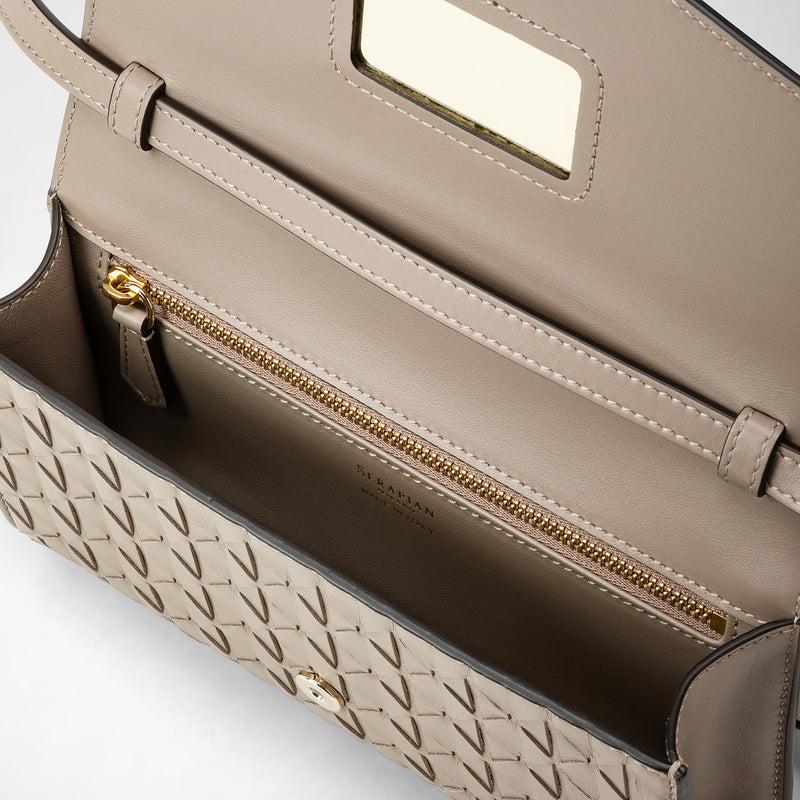 Serapian Clutch con tracolla in mosaico sahara In Linea