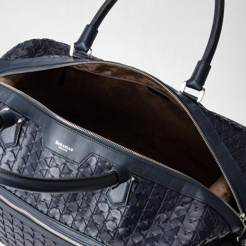 Serapian Travel bag in mosaico navy blue Prezzo Ridotto