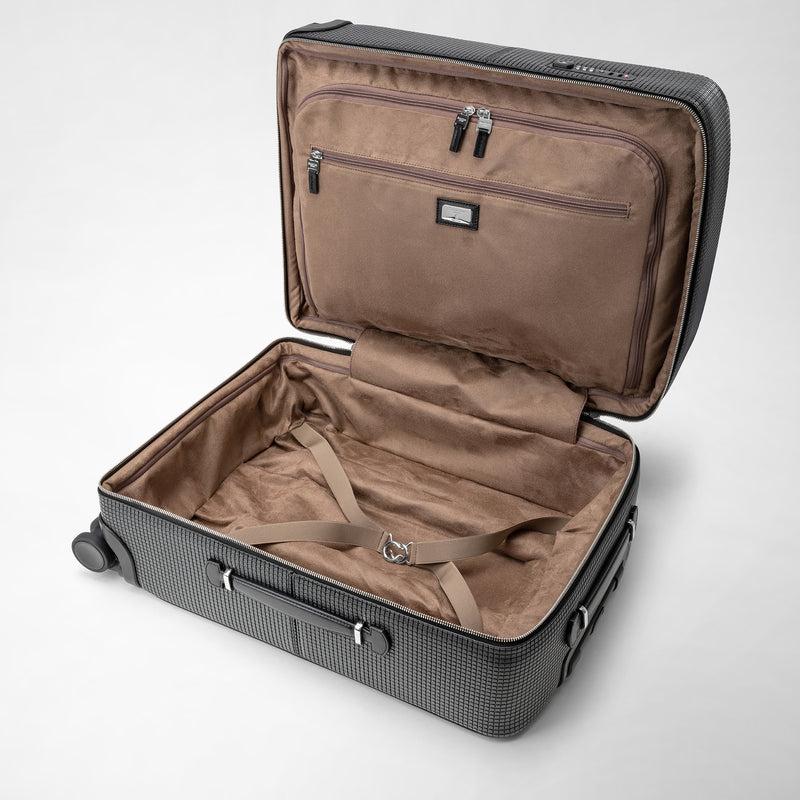 Serapian Trolley da cabina in stepan asfalto-nero Sconto
