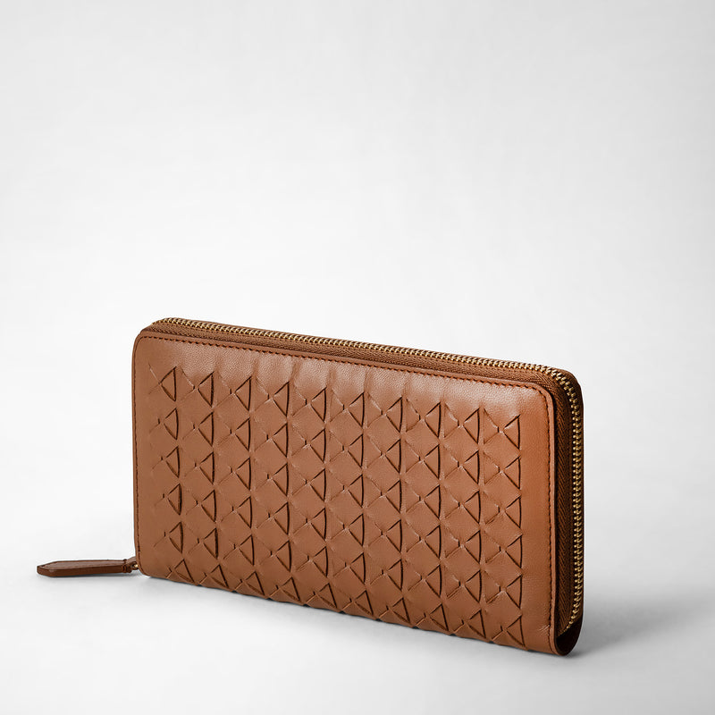 Serapian Zip-around wallet in mosaico tan Offerte
