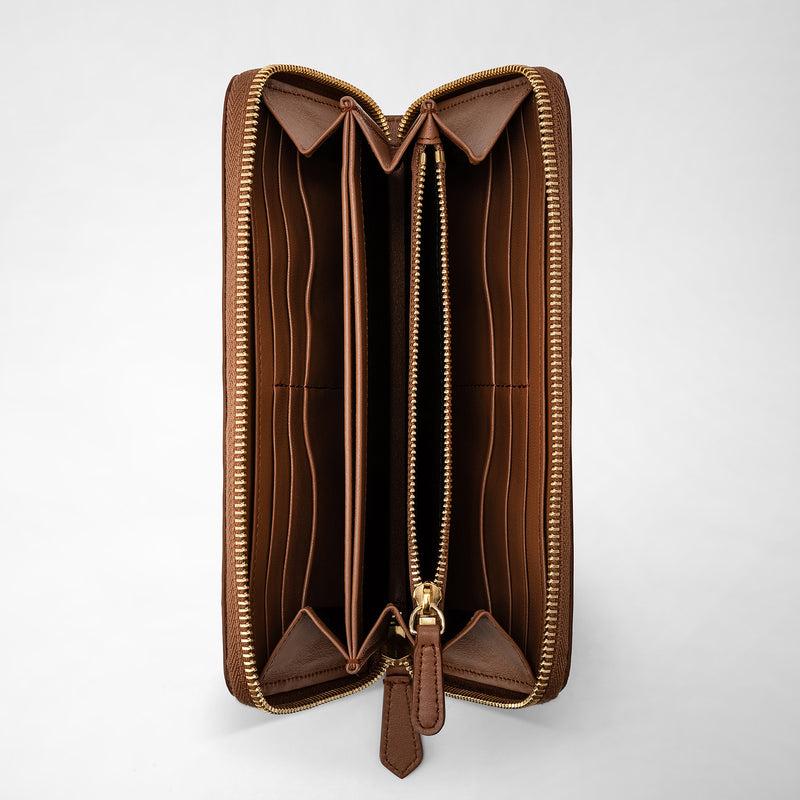 Serapian Zip-around wallet in mosaico tan Offerte
