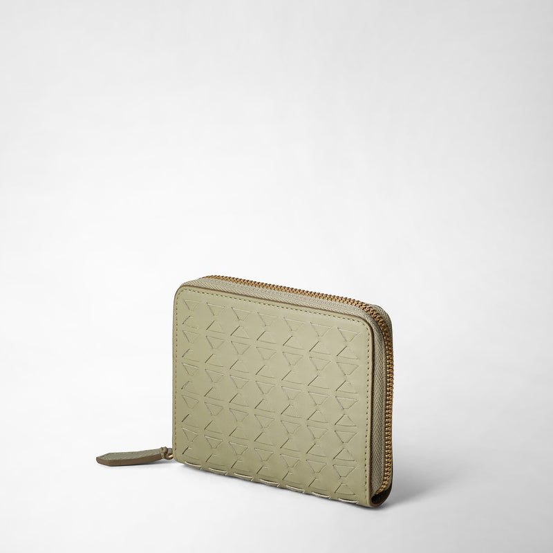 Serapian PORTAFOGLIO MINI CON ZIP IN MOSAICO Nuova