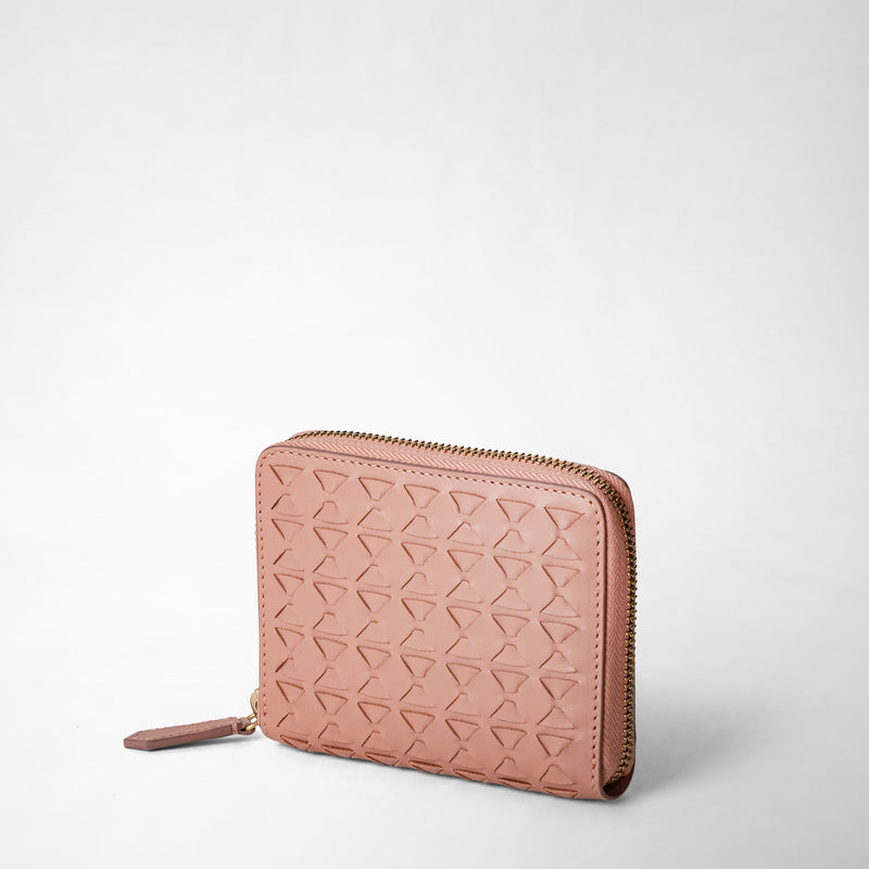 Serapian Portafoglio mini con zip in mosaico blush Flash Sale