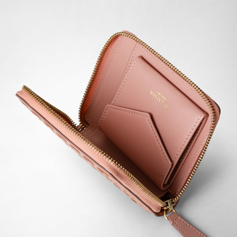 Serapian Portafoglio mini con zip in mosaico blush Flash Sale