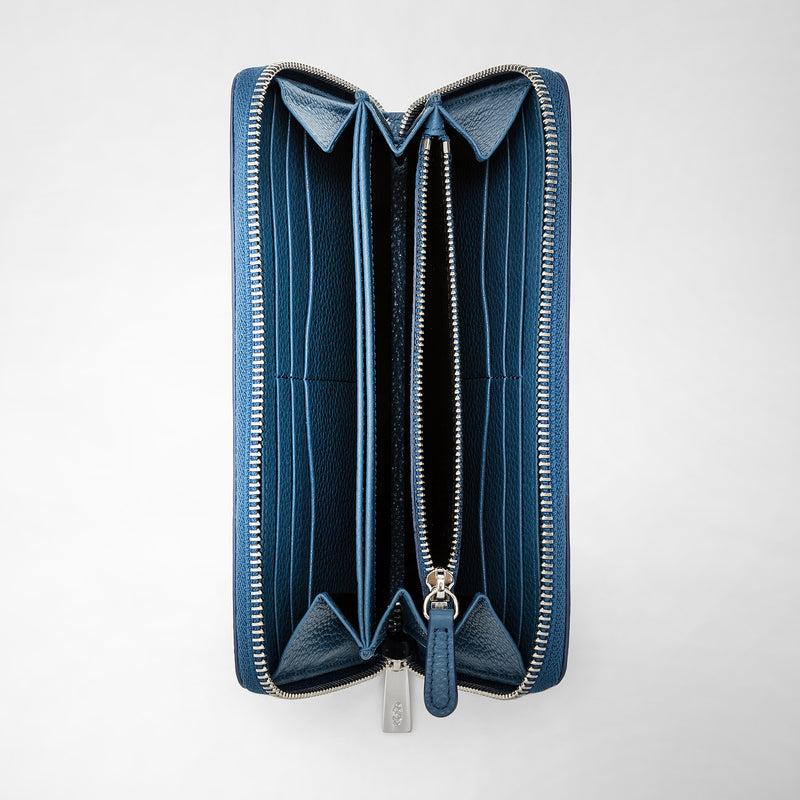 Serapian PORTAFOGLIO CON ZIP IN PELLE RUGIADA Offerta esclusiva