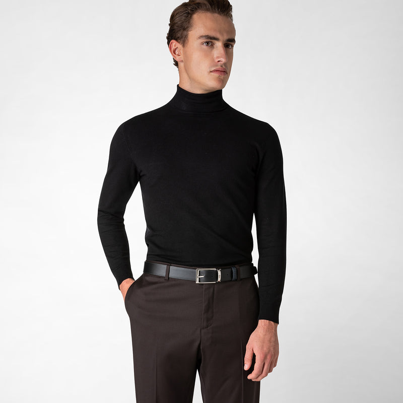 Serapian Cintura in stepan blu oceano-nero Offerta San Valentino