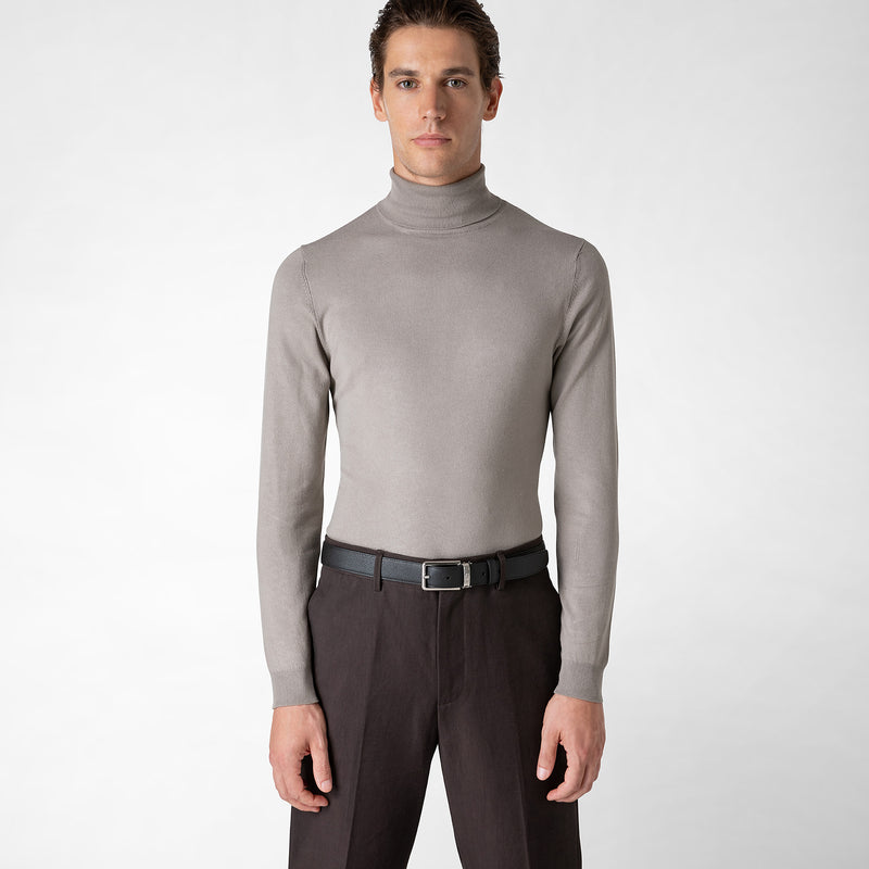 Serapian Reversible belt in evoluzione leather black navy blue Smaltimento dello stoccaggio