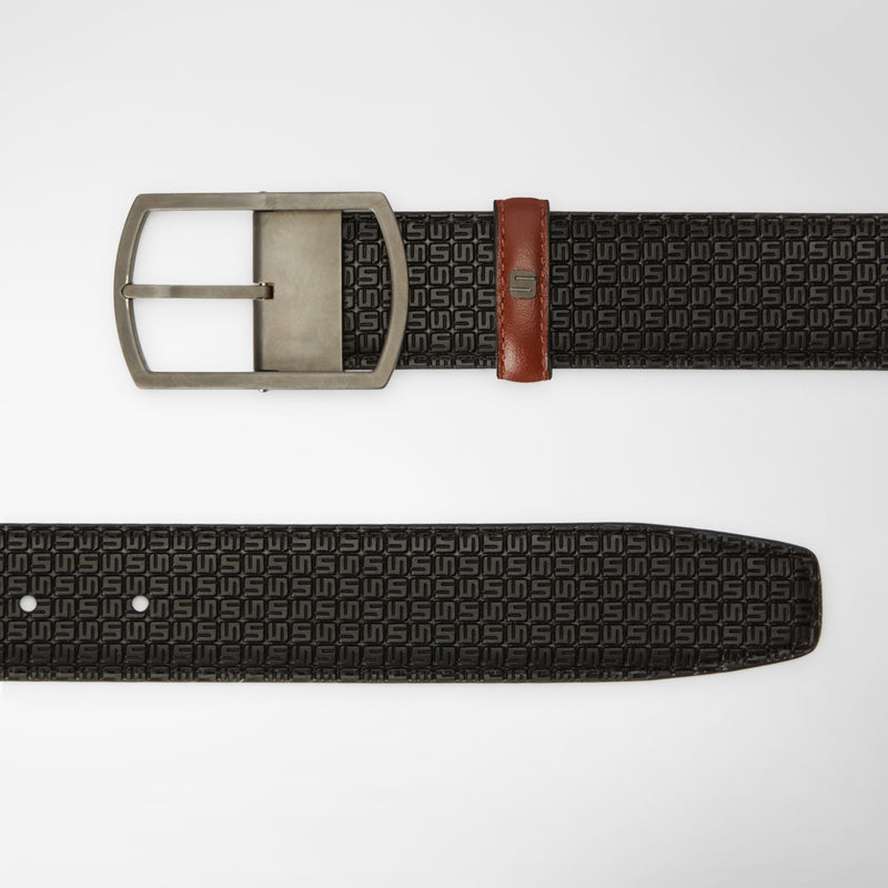 Serapian Cintura reversibile in stepan 72 nero-cuoio Latest fashion