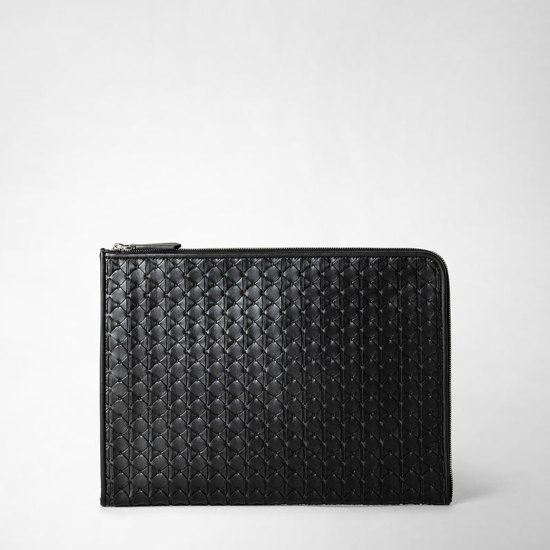 Serapian Compact document folio in mosaico black Offerta temporanea