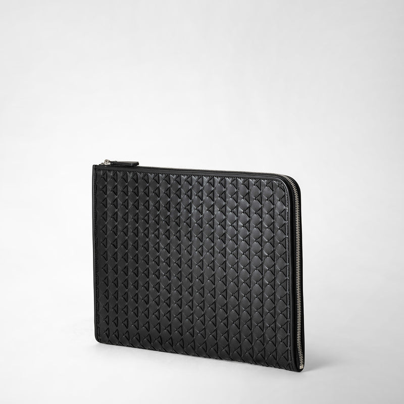 Serapian Compact document folio in mosaico black Offerta temporanea