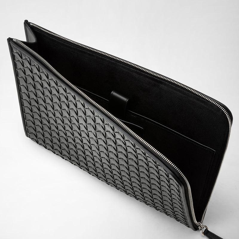 Serapian Compact document folio in mosaico black Offerta temporanea