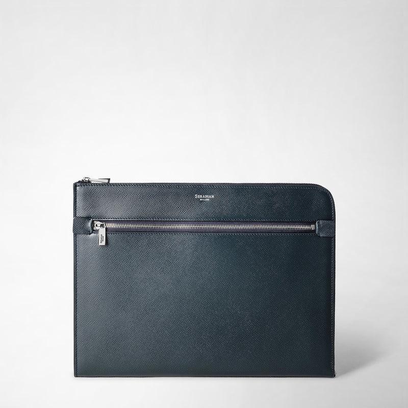 Serapian Portadocumenti in pelle evoluzione blu navy Lightning offer