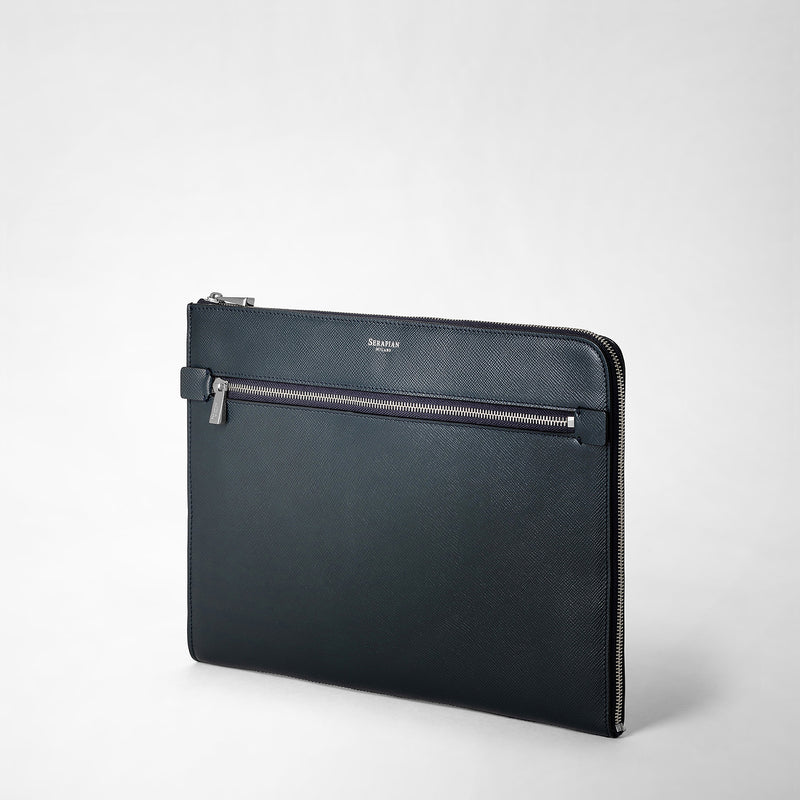 Serapian Portadocumenti in pelle evoluzione blu navy Lightning offer