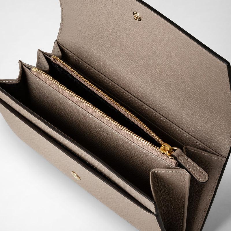 Serapian Portafoglio continental in pelle rugiada sahara Offerte speciali