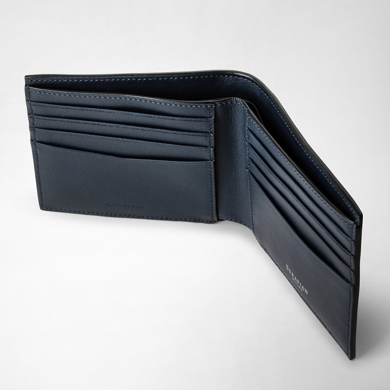 Serapian 8-card billfold in mosaico navy blue Super sconto