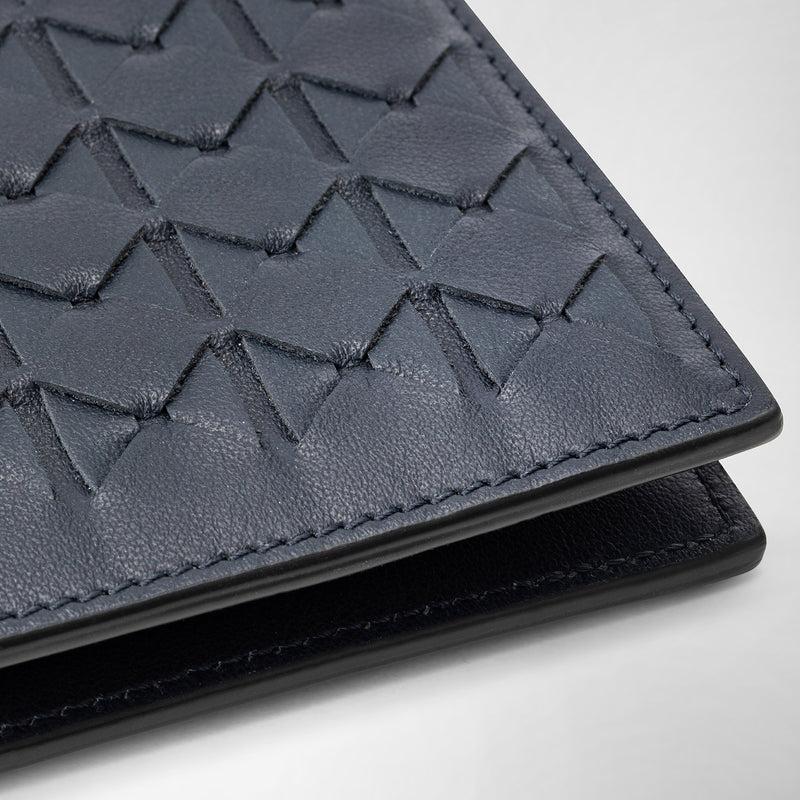 Serapian 8-card billfold in mosaico navy blue Super sconto