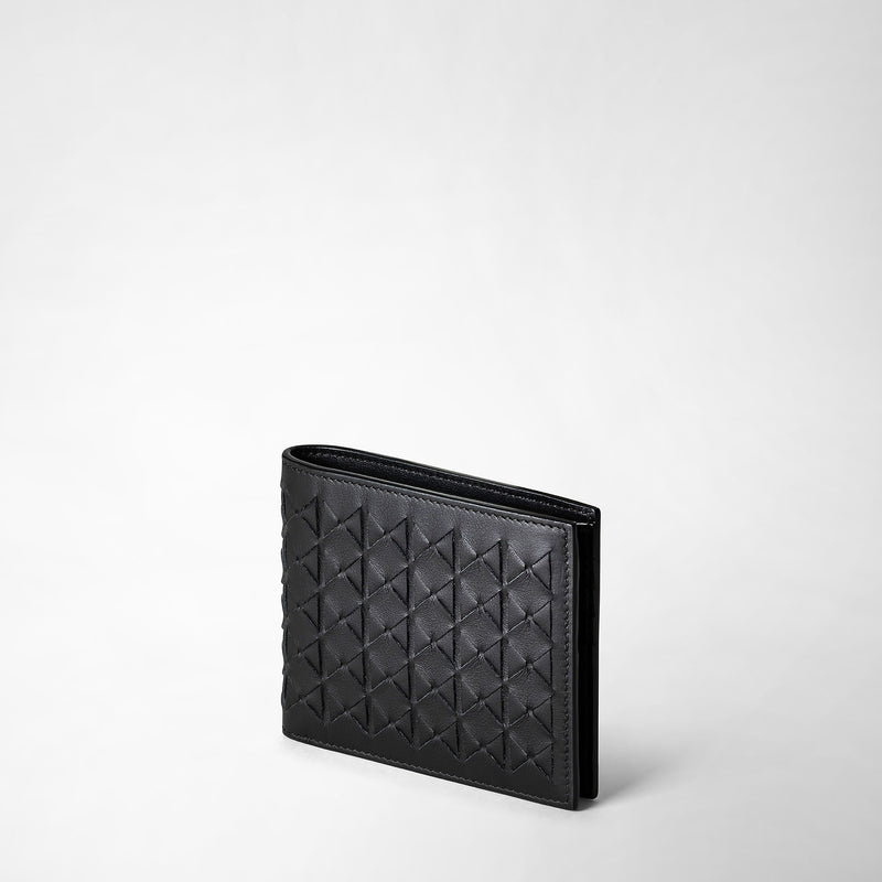 Serapian 8-card billfold in mosaico black Enormi sconti