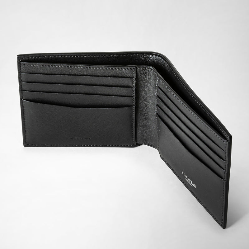 Serapian 8-card billfold in mosaico black Enormi sconti