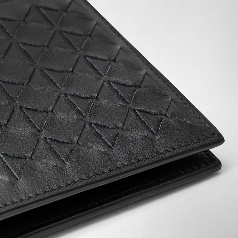 Serapian 8-card billfold in mosaico black Enormi sconti