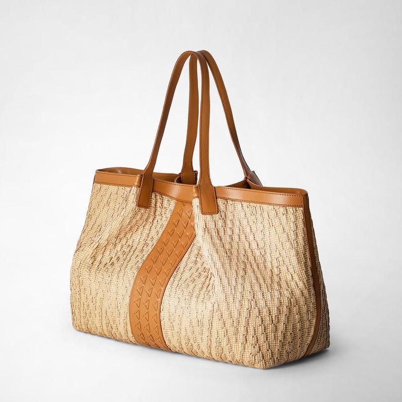 Serapian TOTE BAG SECRET IN RAFIA E PELLE SETA 2025