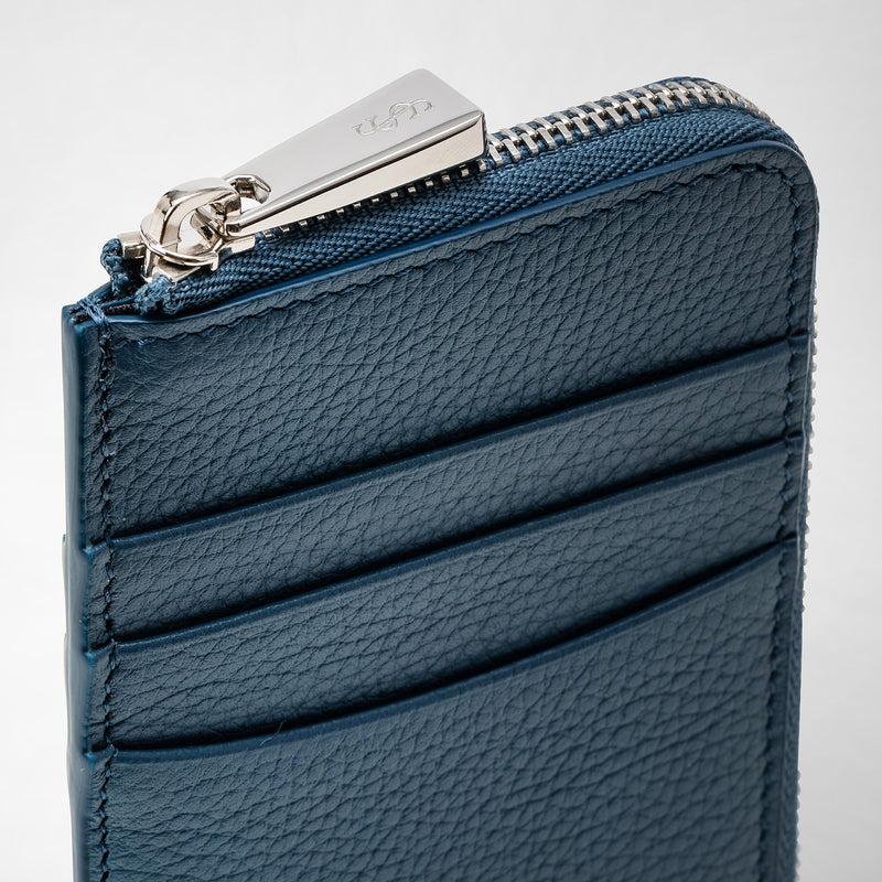 Serapian PORTACARTE CON ZIP IN PELLE RUGIADA Vendita