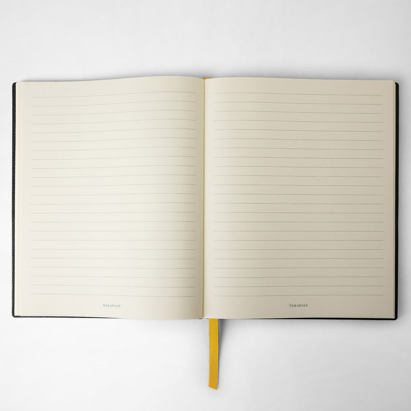 Serapian Large notebook in cachemire leather black Qualità Garantita