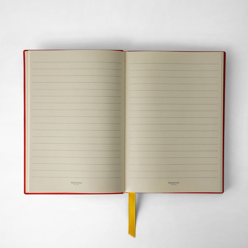 Serapian Notebook in evoluzione leather coral red Affare Del Giorno