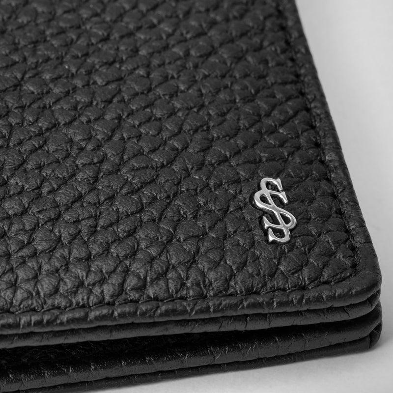 Serapian Portafoglio per 8 carte in pelle cachemire nero Economico