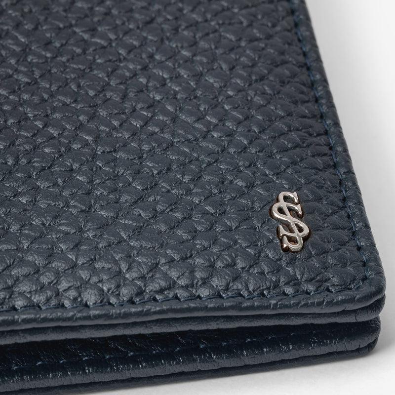 Serapian Portafoglio per 8 carte in pelle cachemire blu Outlet