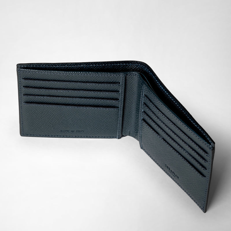 Serapian Portafoglio 8 carte pelle evoluzione blu navy Saldi
