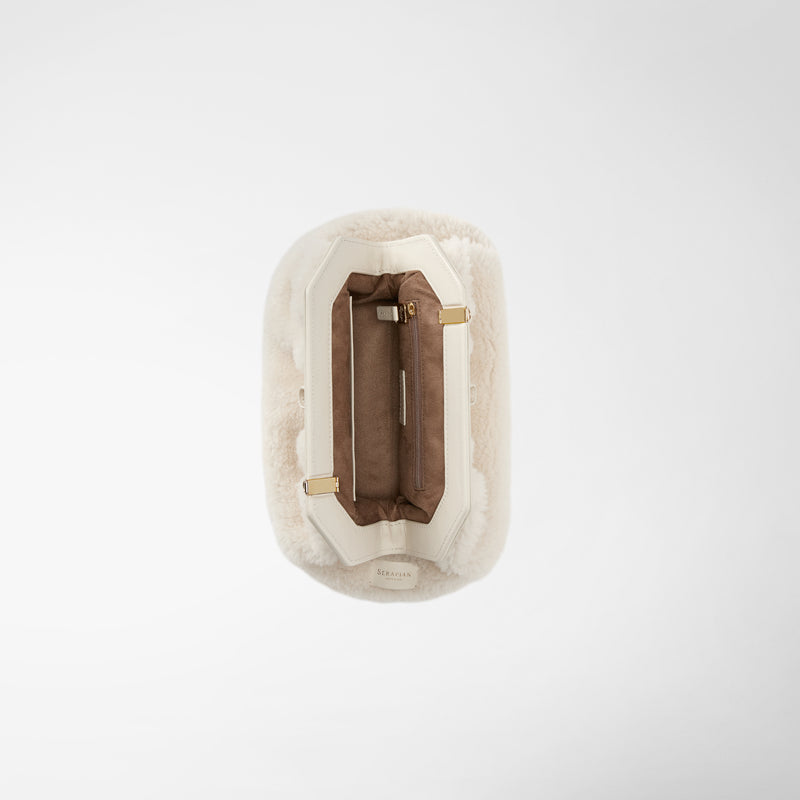 Serapian CLUTCH SECRET IN SHEARLING Flash Sale