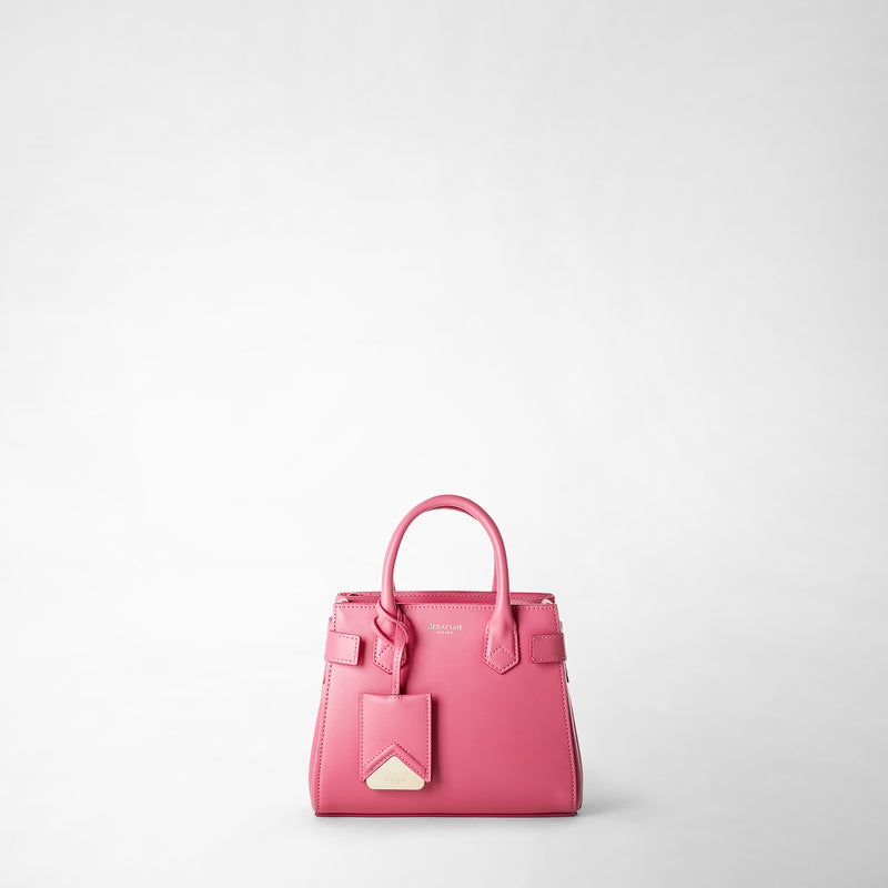 Serapian Mini meline' handbag in seta leather petal Fornitura limitata