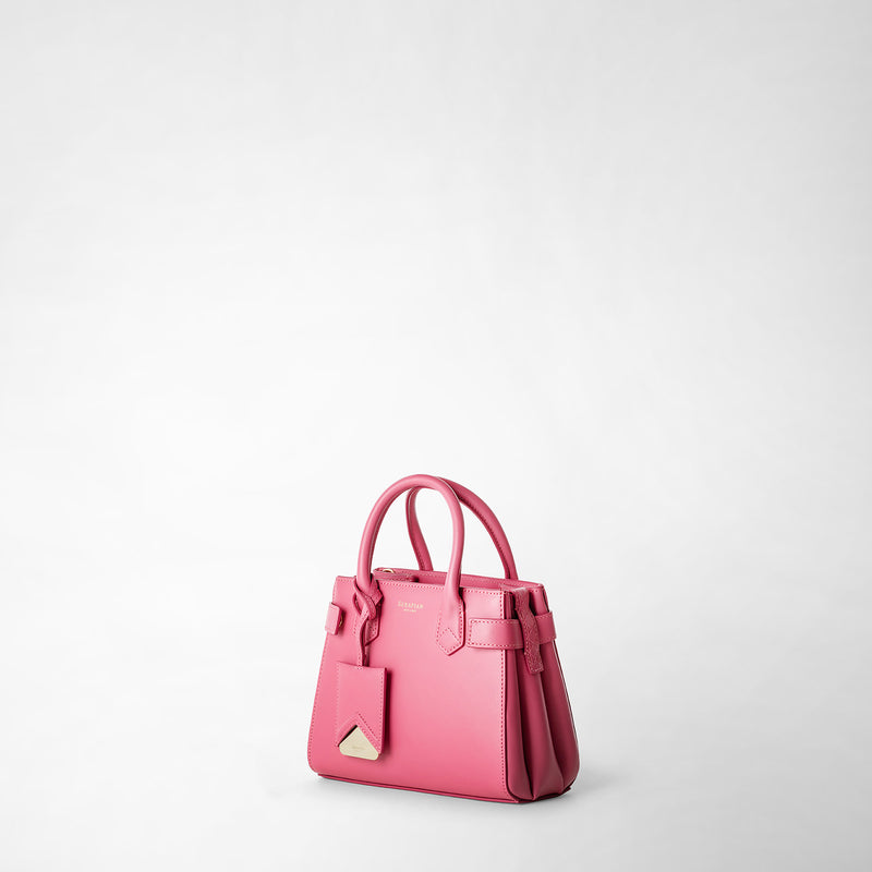 Serapian Mini meline' handbag in seta leather petal Fornitura limitata