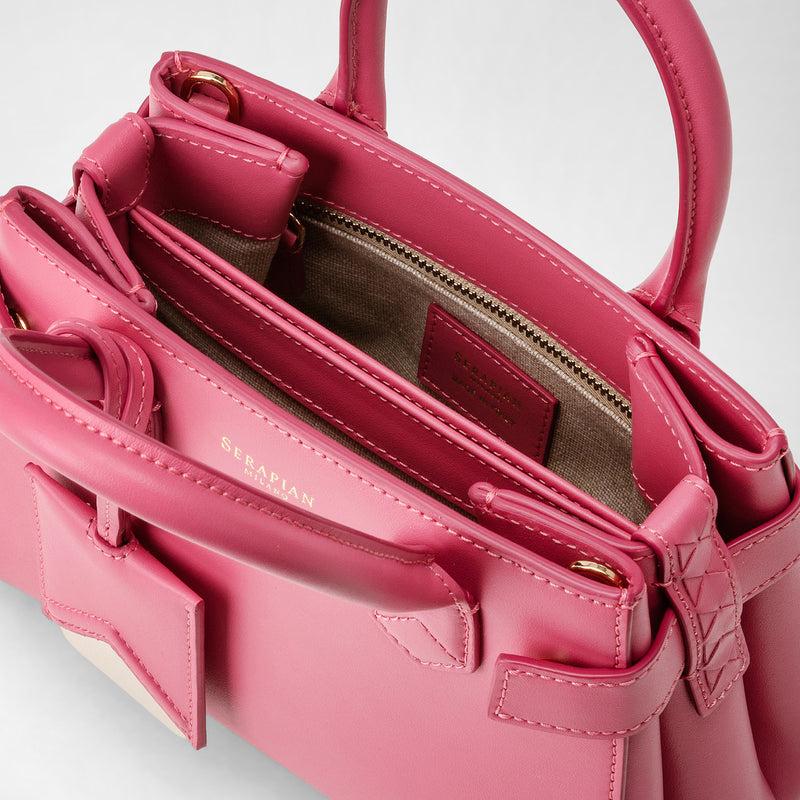 Serapian Mini meline' handbag in seta leather petal Fornitura limitata