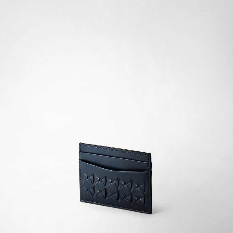 Serapian 4-card holder in mosaico navy blue Offerta natalizia