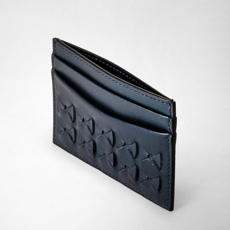 Serapian 4-card holder in mosaico navy blue Offerta natalizia
