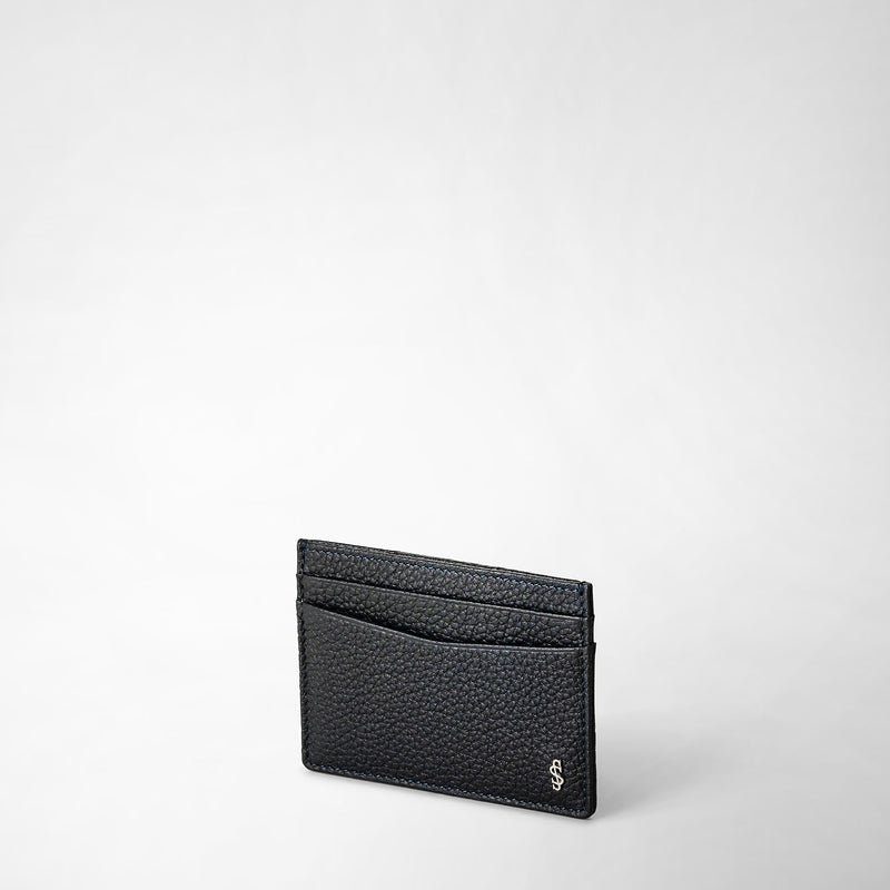 Serapian Portacarte per 4 carte in pelle cachemire blu Offerta Giorno del Papà
