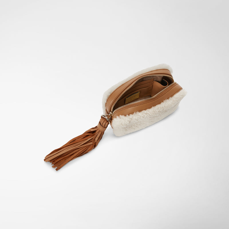 Serapian BORSA MINI IN SHEARLING Offerte stagionali