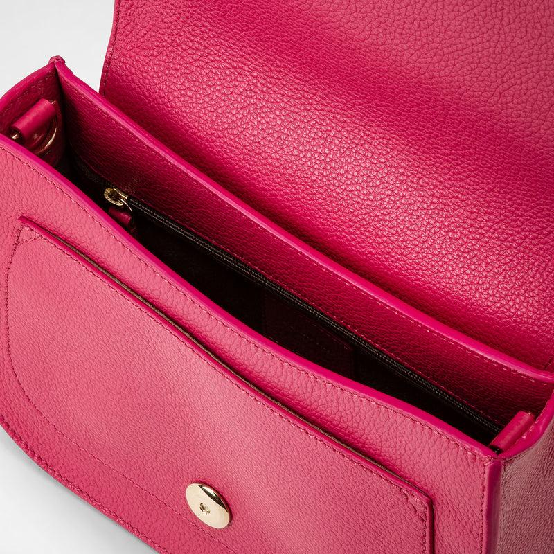 Serapian Luna crossbody bag in rugiada leather petal Liquidazione