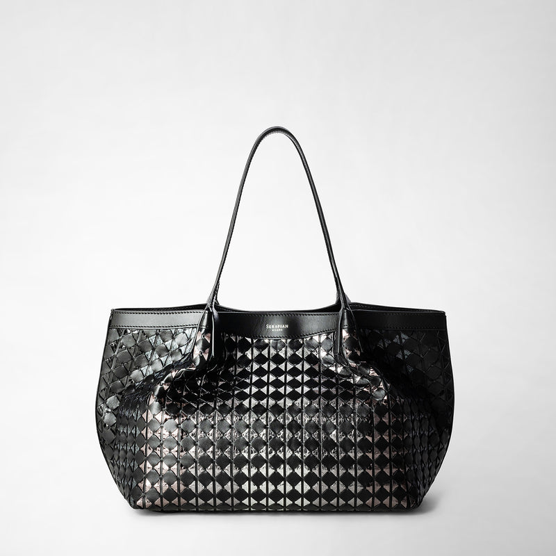 Serapian TOTE BAG SECRET PICCOLA IN MOSAICO ED ELAPHE Comprane uno, ottenene uno gratis