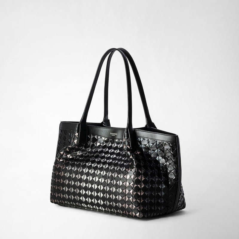 Serapian TOTE BAG SECRET PICCOLA IN MOSAICO ED ELAPHE Comprane uno, ottenene uno gratis