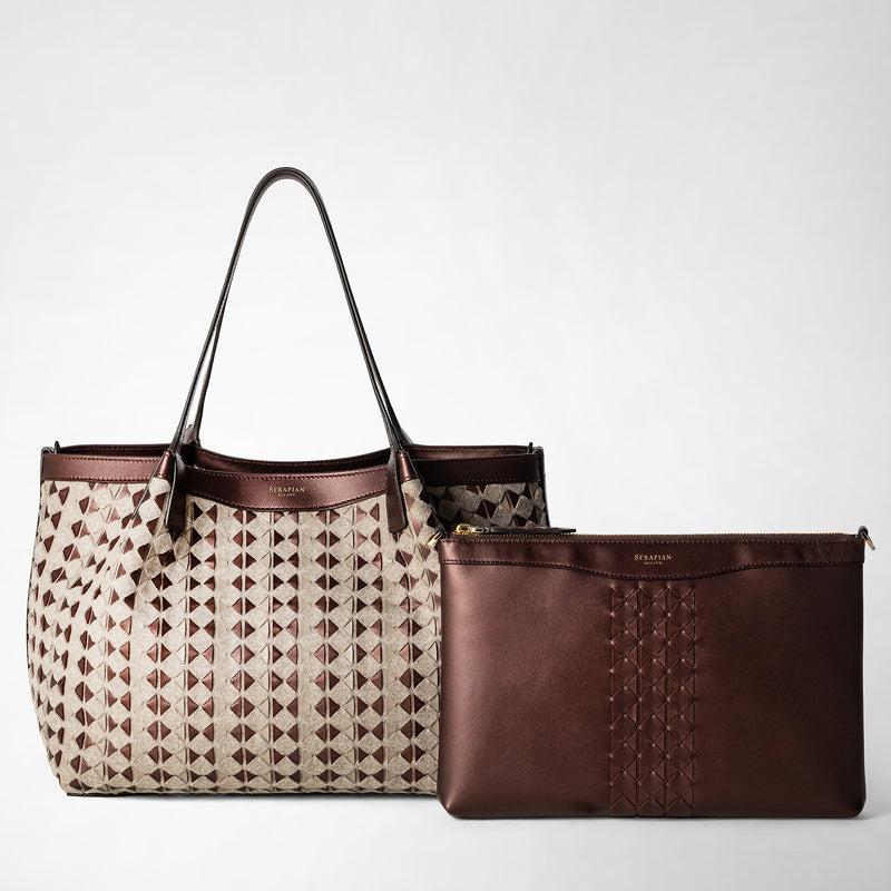 Serapian TOTE BAG SECRET PICCOLA IN LANA E MOSAICO ACQUISTA ORA