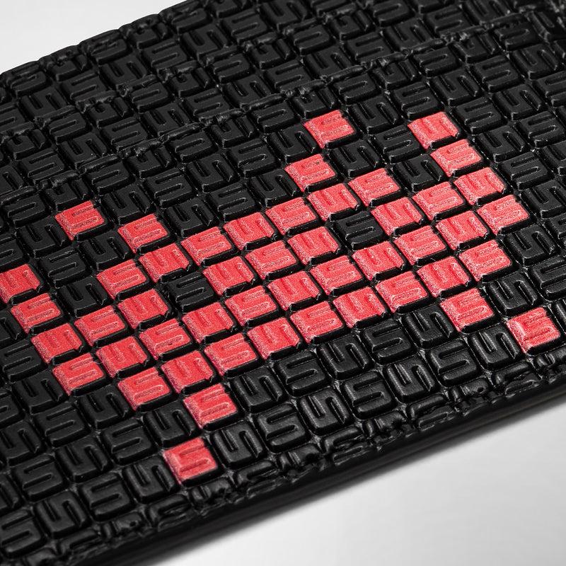 Serapian Portacarte 4 carte stepan nero-rosso space invaders Ultimi due giorni