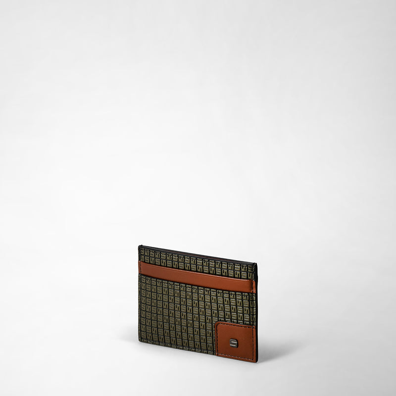 Serapian 4-card holder in stepan 72 kaki and cuoio Ultimo giorno