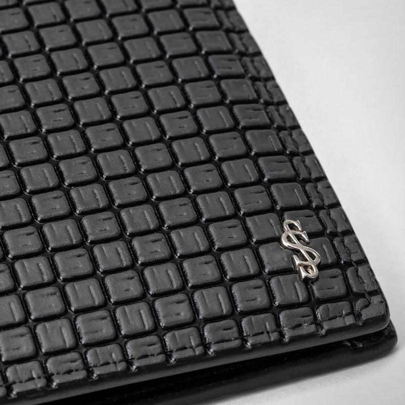 Serapian Portafoglio per 4 carte portamonete in stepan nero Only for today