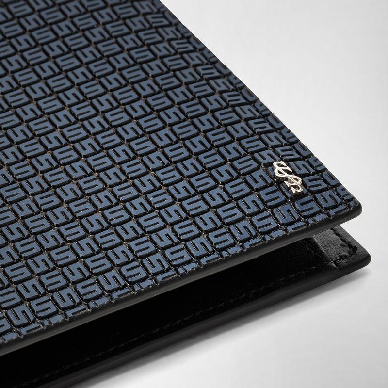 Serapian Portafoglio 4 carte portamonete stepan blu-nero Offerta speciale della fabbrica