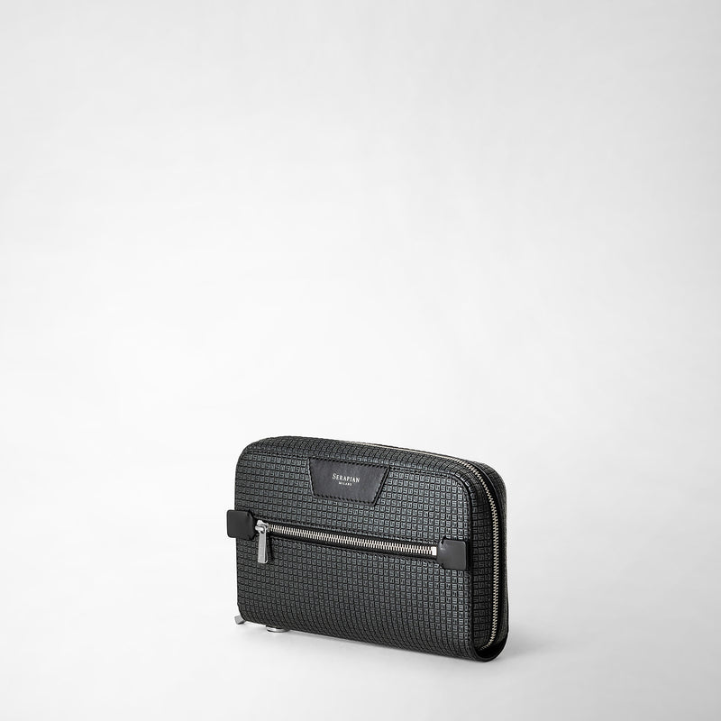 Serapian Pochette in stepan asfalto-nero Spedizione gratuita